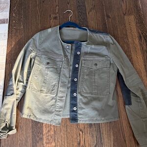 Free people Olive Green Jacket coat denim